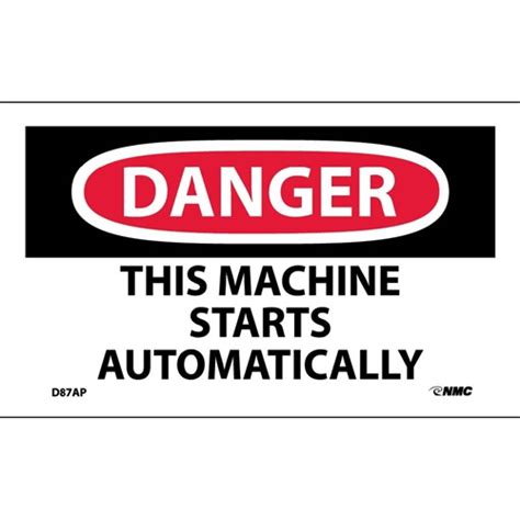 Image result for Machine Guarding Sticker Equipment Starts Automatically