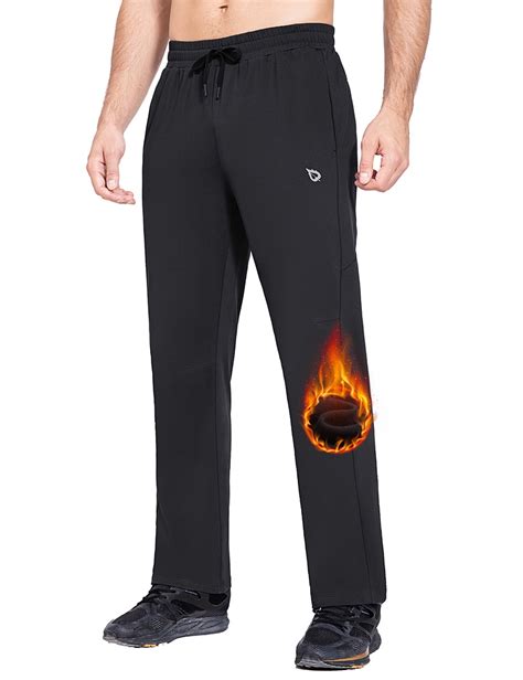 BALEAF Men's Fleece Lined Sweatpants Winter Athletic Workout Cold ...