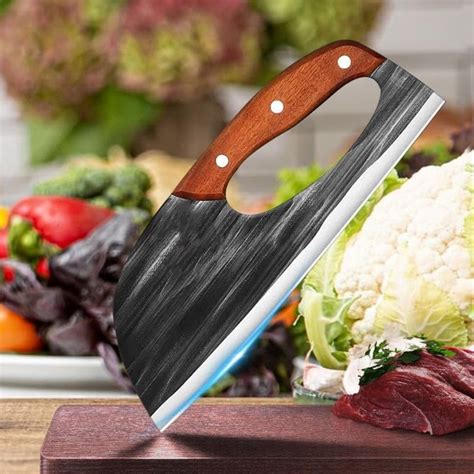 Ywbawe Stainless Steel Chef's Meat Cutting Knife, Household Labor-Saving Heavy Duty Knife for ...