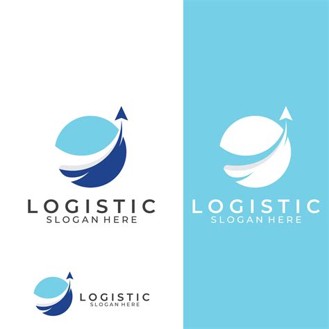 Logistics company vector logo, arrow icon logo, fast digital delivery logo. Using simple and ...