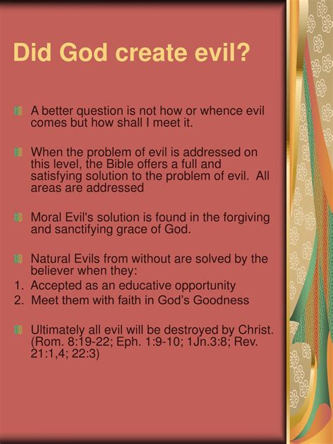 PPT - DID GOD CREATE EVIL? PowerPoint Presentation, free download - ID ...