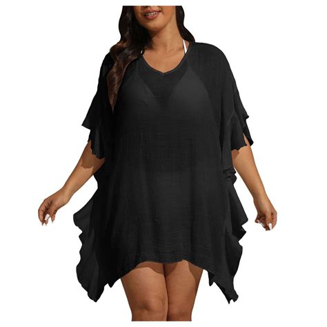 vigerkar Women's Plus Size Swimsuit Cover Up - Bathing Suit Coverups ...