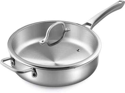 Amazon.com: Chefmate Saute Pan,5 Quart Saute pan,Stainless Steel ...