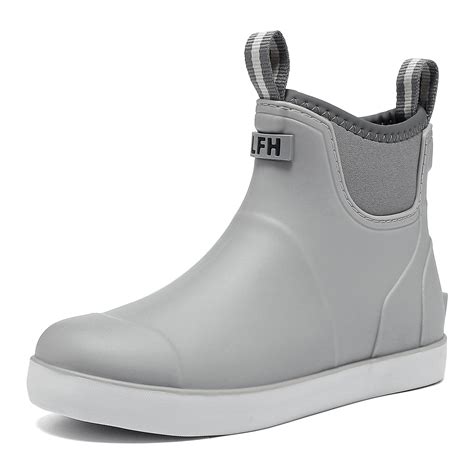 Lcamaw Women's Deck Boots, Waterproof Ankle Rain Boots with Anti-Slip ...