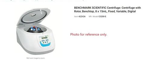 Benchmark Scientific C3200-E LC-8 5000 Centrifuge- 5 Nos | AllSurplus