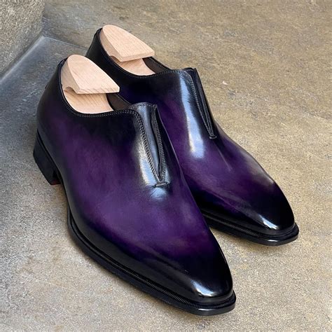 Purple Leather Lavender Luxe Whole Cut Loafer Shoes – Costoso Italiano