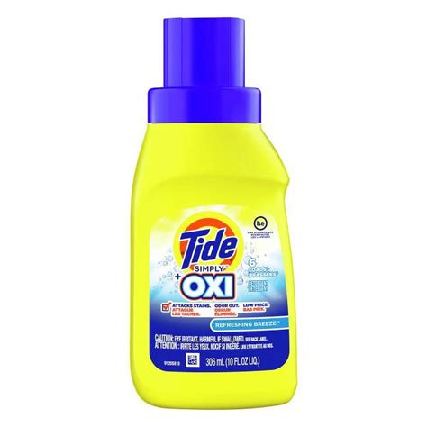 Tide Simply + Oxi Liquid Laundry Detergent 10 fl oz, Refreshing Breeze ...