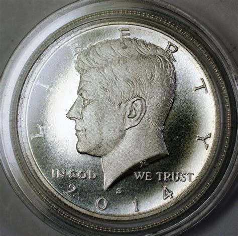 US CoinsHalf DollarsKennedy (1964-Now) 2014-S Silver Kennedy Half ...