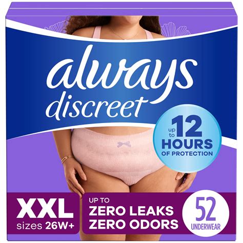 Amazon.com: Always Discreet Adult Incontinence Underwear for Women and ...