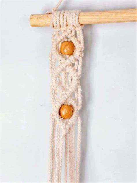 Macrame wall hanging shelf with open back chain pattern – Writings On ...