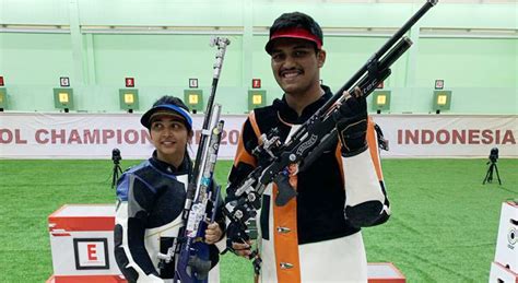 Rudrankksh Patil & Mehuli Ghosh land gold medal in 10m air rifle mixed ...