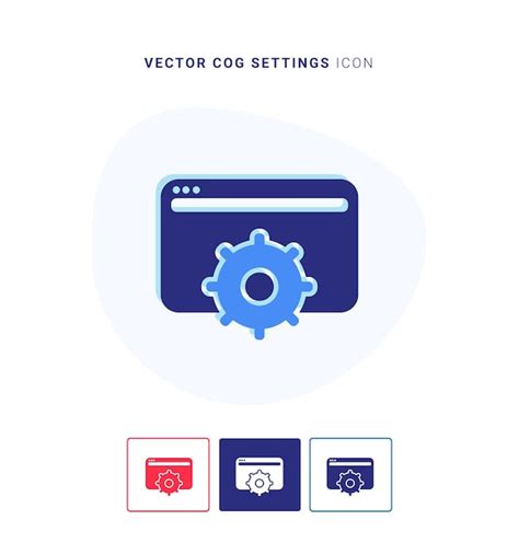 Logo d'icône de paramètres de cog et modèle vectoriel | Vecteur Premium