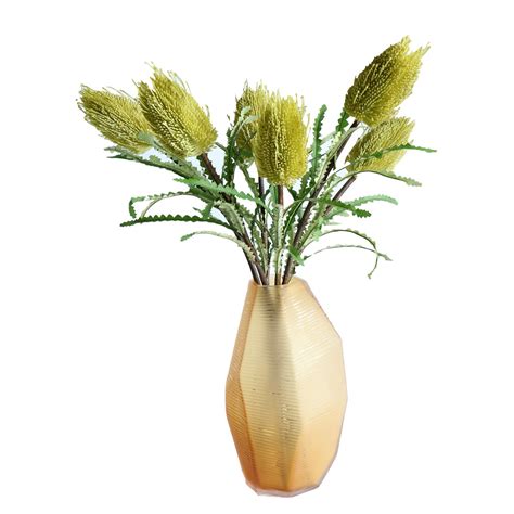 Buy LebriTamFa 28" Dried-Look Artificial Banksia Protea Flower Stem ...