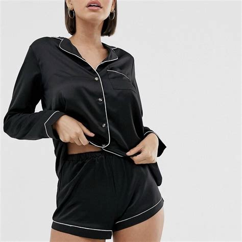 Loungeable Women's Black and White Pajamas | Depop