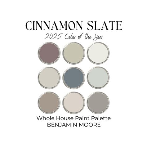Benjamin Moore Cinnamon Slate Paint Palette, Color of the Year 2025, BM ...
