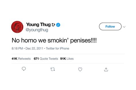 Young Thug 'No Homo' Tweet Poster - Postertok