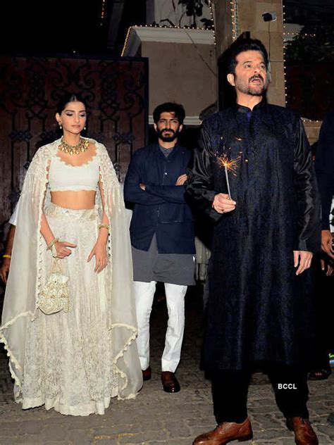 Anil Kapoor with his daughter Sonam Kapoor and son Harshvardhan Kapoor ...