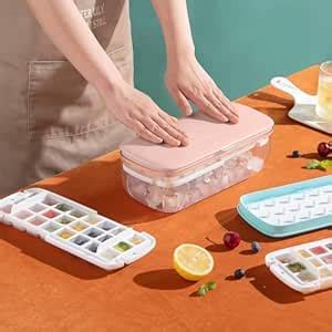 Buy Kuber Industries Ice Cube Tray with Lid | Ice Cube Storage Box with ...