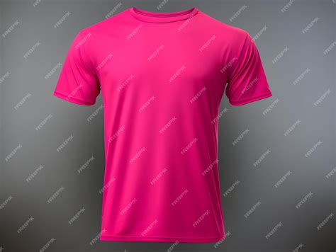 Premium AI Image | Hot pink t shirt front view clothes on isolated ...