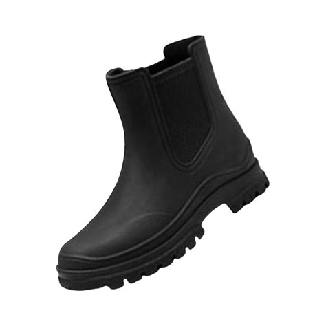 LIJCC Water Proof Warm Rubber Boots Short Rain Boots for Womens Ankle ...