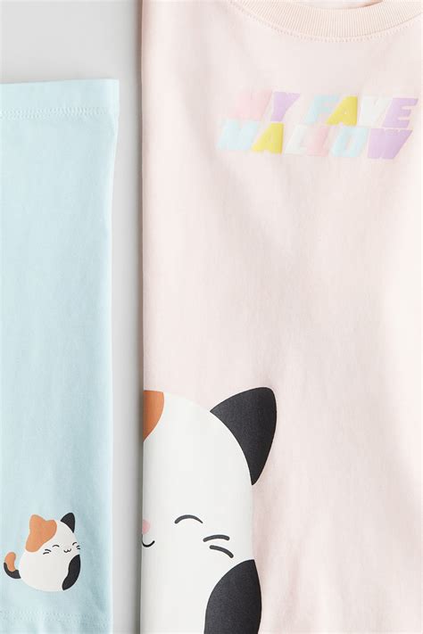 2-piece printed set - Light pink/Squishmallows - Kids | H&M IN