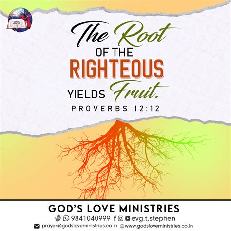 Proverbs 12:12 :: God's Love Ministries - Today's Promise