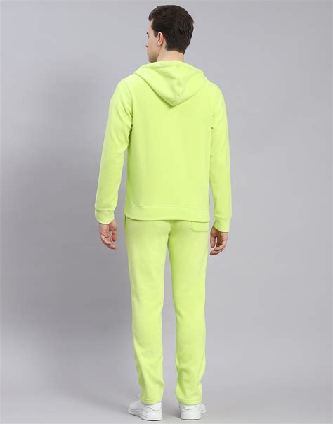 Buy Rock.it Green Solid Hooded Full Sleeve Tracksuit Online in India ...