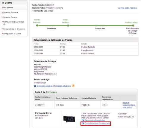 Cómo seguir el estado de mi pedido y contactar con Atención al Cliente