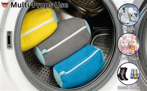 Gowloz Grey Shoe Laundry Organizer – Chenille Microfiber Bag for ...