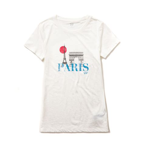 GAP 圖案文字設計短袖T恤(女)-白色 | T恤 | Yahoo奇摩購物中心