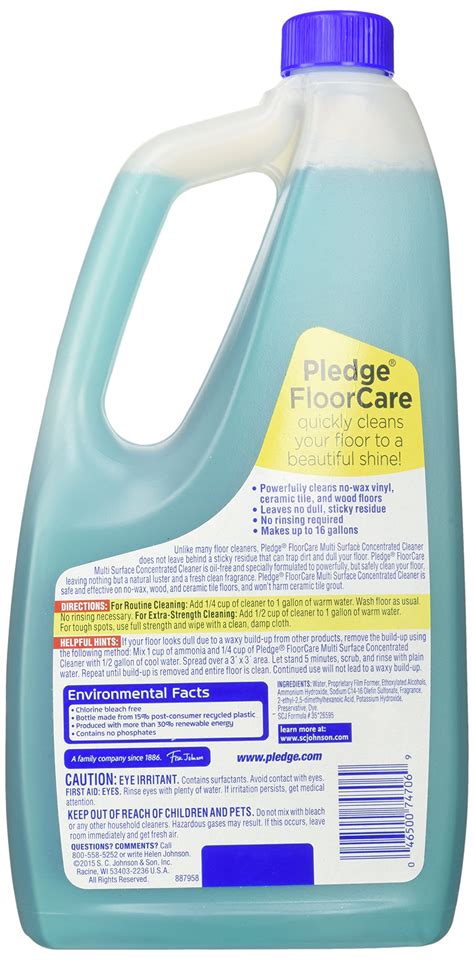 Pledge Multi Surface Floor Cleaner Concentrated Liquid at Marvin Goff blog