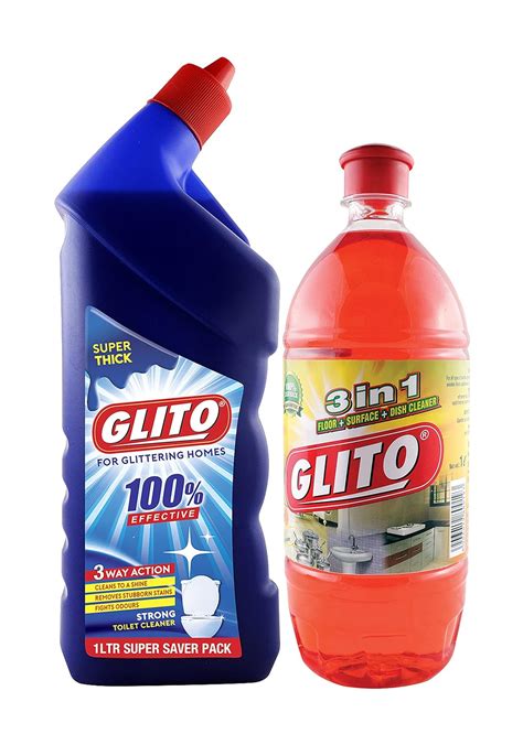 Glito Clean Master Combo: Toilet Cleaner (1000ml) + 3-in-1 Multipurpose ...