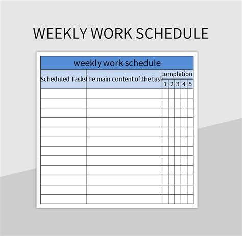 Image result for Create a Weekly Work Schedule