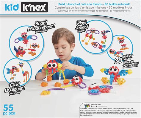Buy KID K’NEX – Zoo Friends Building Set – 55 Pieces – Ages 3 and Up ...
