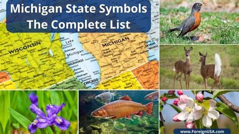 Complete List of Michigan State Symbols - Foreign USA