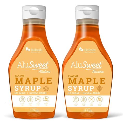 Amazon.com : Alusweet Maple Syrup Sugar Free Syrup Liquid Allulose ...