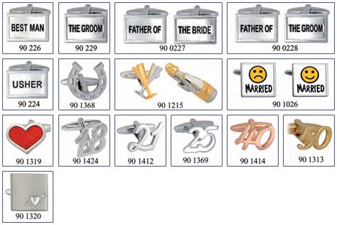 Wedding Jewellery, novelty silver cufflinks