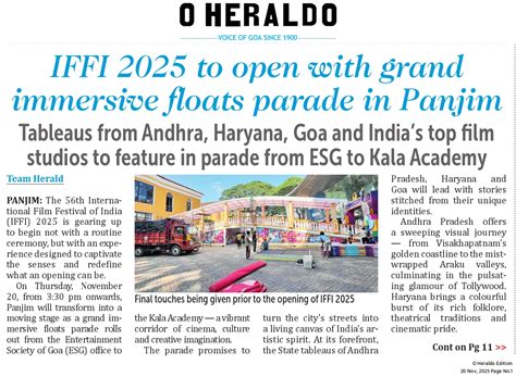 O Herald 20-11-2025 - o Heraldo ePaper – English & Dainik Marathi ...