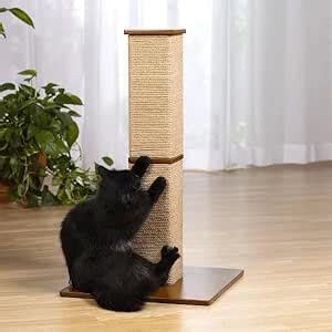 EMIWUD FURNITURE Wooden Floor Standing Cat Scratchers Pad - Natural ...
