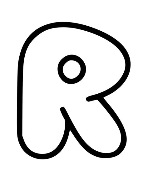 Printable Bubble Letter R - Printable Free Templates