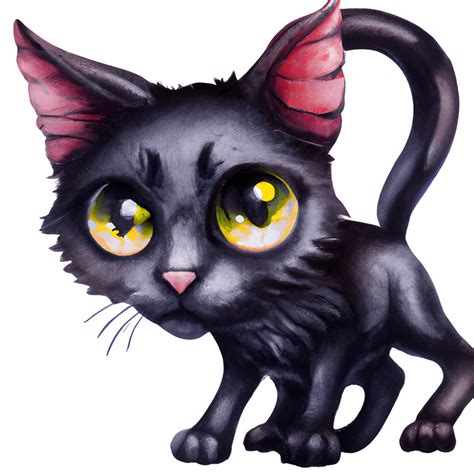 Cute Animated Black Cat