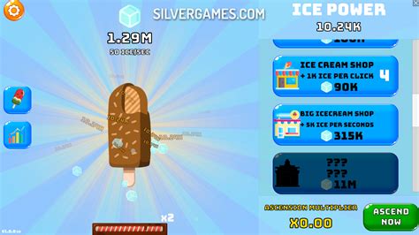 Ice Cream Clicker - เล่นออนไลน์กับ SilverGames 🕹️
