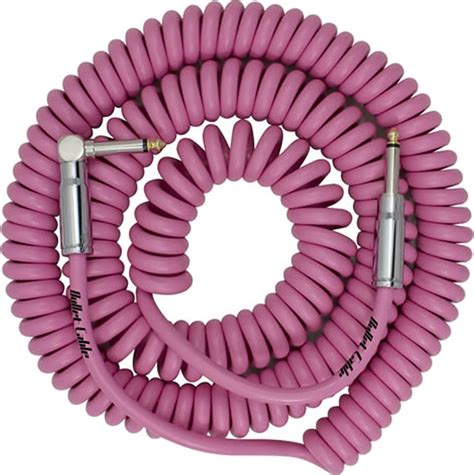 Bullet Cable 30 ft. Premium Vintage Coil Cable - Pink - Straight to ...