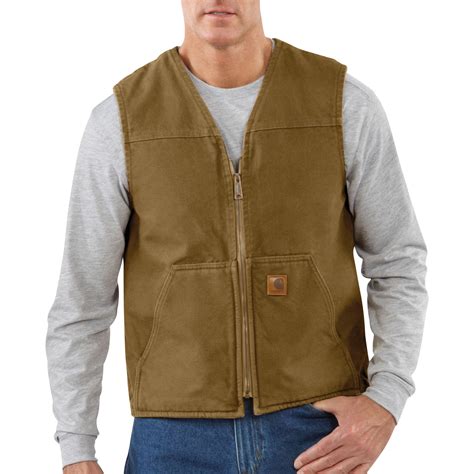 Carhartt Men's Rugged Vest With Sherpa Lining - Brown, 2XL, Model# V26 ...