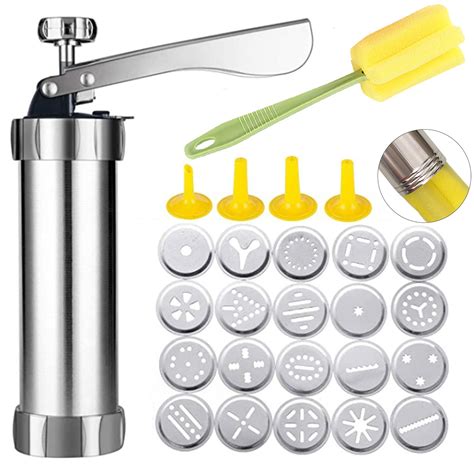 Amazon.com: Spritz Cookie Press Gun Kit, Stainless Steel Biscuit Press ...