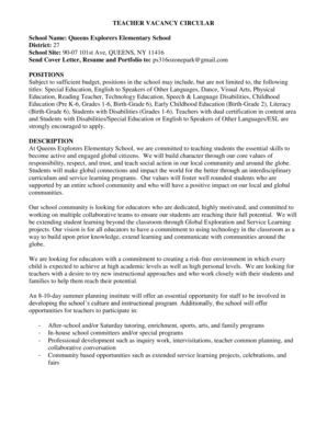 Fillable Online schools nyc queens explorers elementary school Fax ...