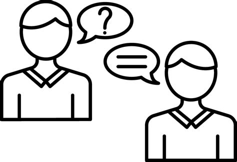 User Communication Icon In Black Outline. 24975547 Vector Art at Vecteezy