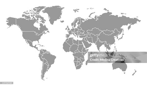 Detailed World Map with Countries 的图像结果