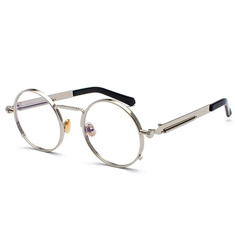 Buy Vintage fashion retro steampunk glasses round circle metal frame ...