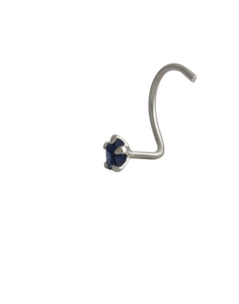 Buy Combo of Star Shape Blue and White CZ Stone Nose Pin with wire in ...